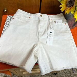 NWT Sanctuary Denim White Cutoff Shorts Size 26 #SUM55